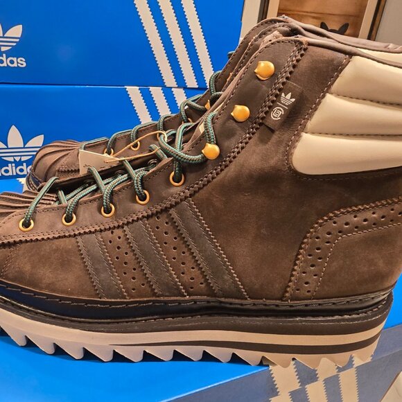 Adidas Men's CLOT PRO MODEL BY EC Boot Dark Brown/Wonder Beige JQ1263 SZ 10.5 - Picture 2 of 16